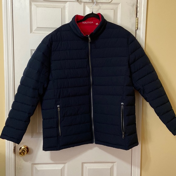 Nautica Reversible Puffer Navy/Red - Picture 2 of 9